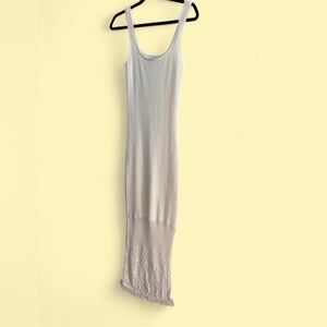 House Of Harlow 1960 Knit crochet Maxi Dress with side slit